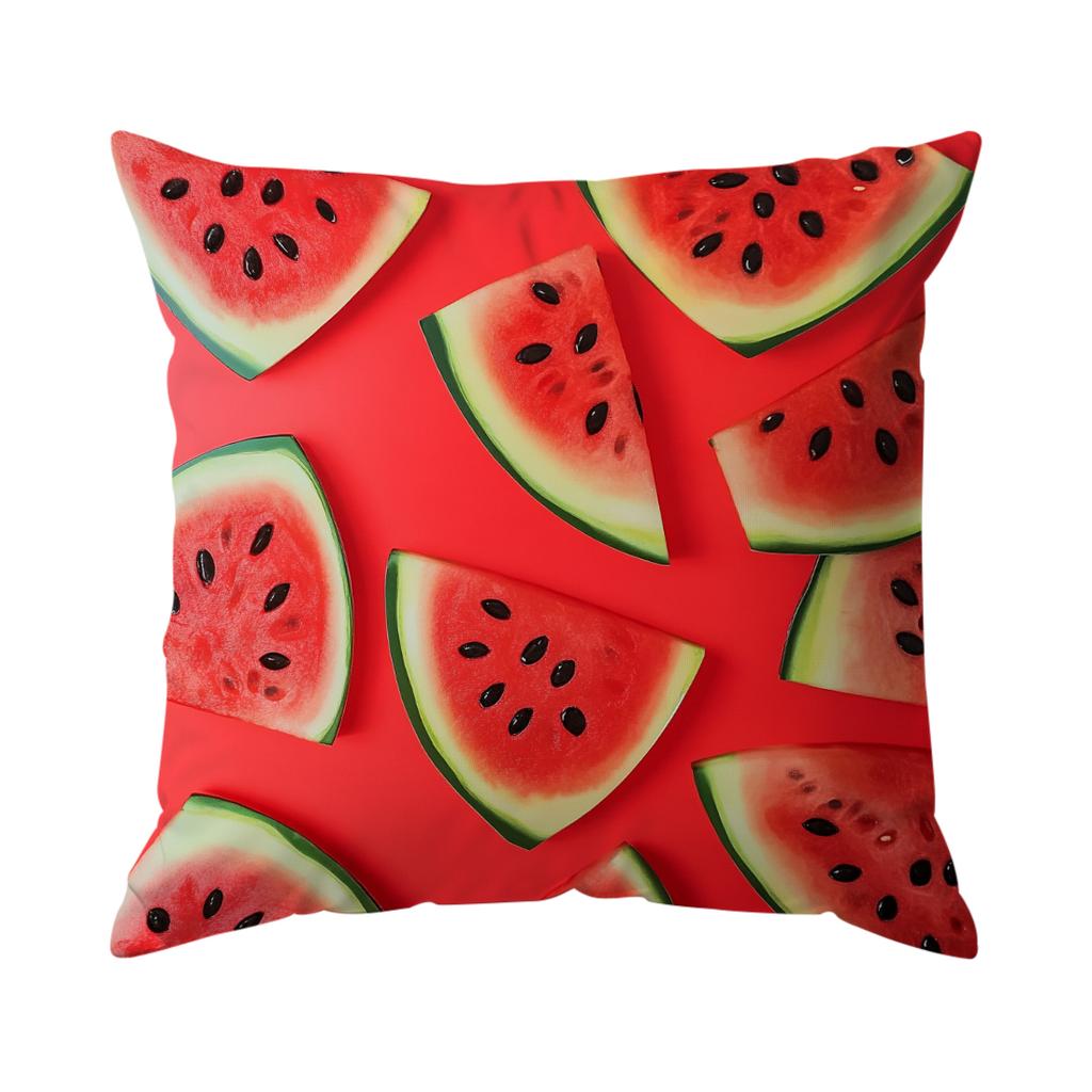 Pcs Watermelon Singlesided Printed Pillowcase Cushion Coversuitable For Living Roombedroomcar Decoration