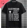 100 Cotton Funny Electrical Design Tshirt  Electrician For Unisex Crew Neck Short Sleeve Powerline Electricians Tee