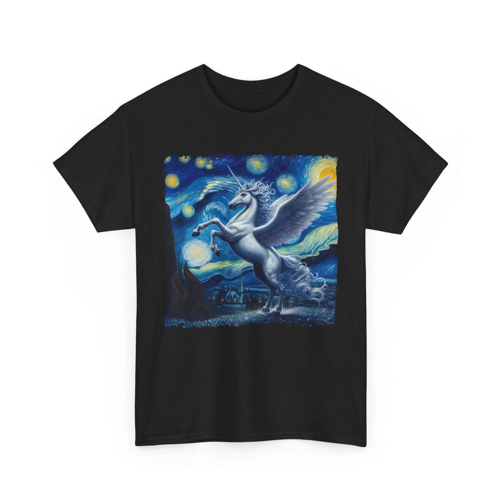 Unicorn Starry Night | Timeless Starry Sky Shirt | Van Goghs Artwork 4XL