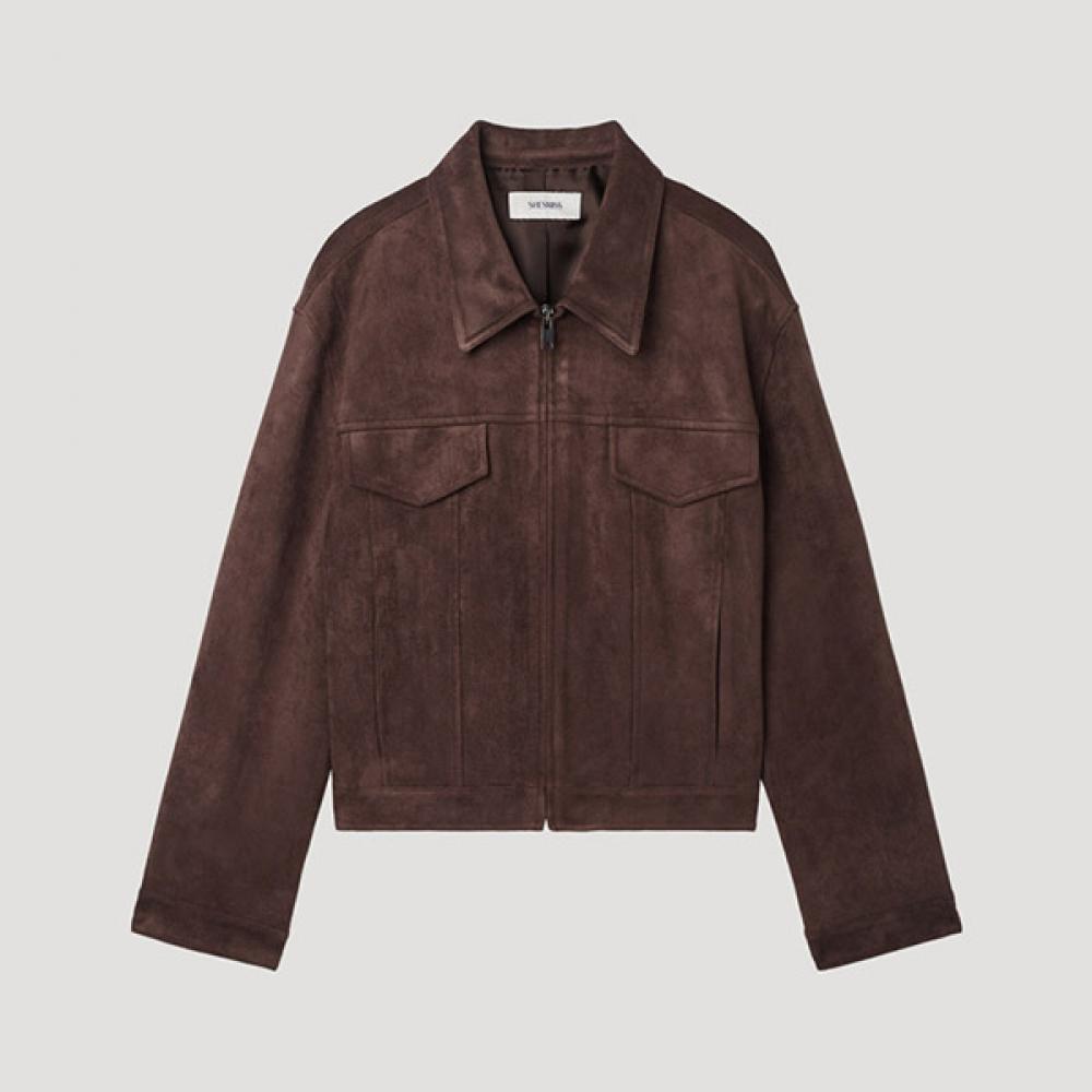 

She S miSS Fake Pocket Suede Jacket Swwjkp12120 Br Braun/77