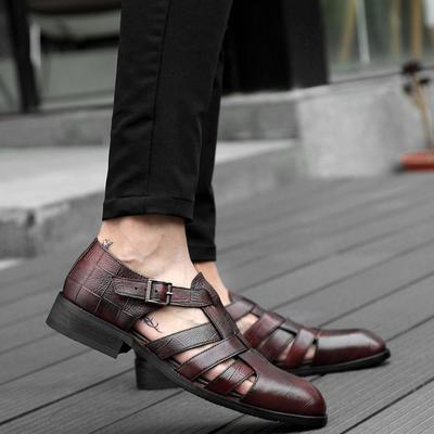Mode Handgjorda sandaler Klassisk retro högkvalitativ stil Dagligen affärsparty Plus Size Nya mångsidiga skor för framgångsrika individer