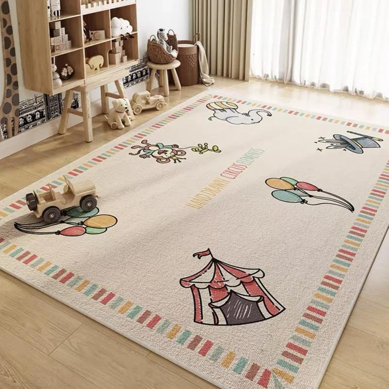 Cartoon Living Room Rug Children's Room Bedroom Soundproof Floor Mat Crawl Mat Play Mat Non-Slip Carpet Home Decor