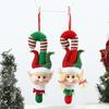 1pcs Christmas Elf Plush Doll Fabric Christmas Tree Hanging Ornament for Kids Window Hotel Decoration Desktop Decoration