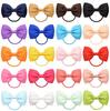 20/40pcs 2.75'' Solid Ribbon Bowknot Hair Rubber Band for Baby Girls Handmade Cute Bow Hair Ties Headwear Kids Hair Accessories