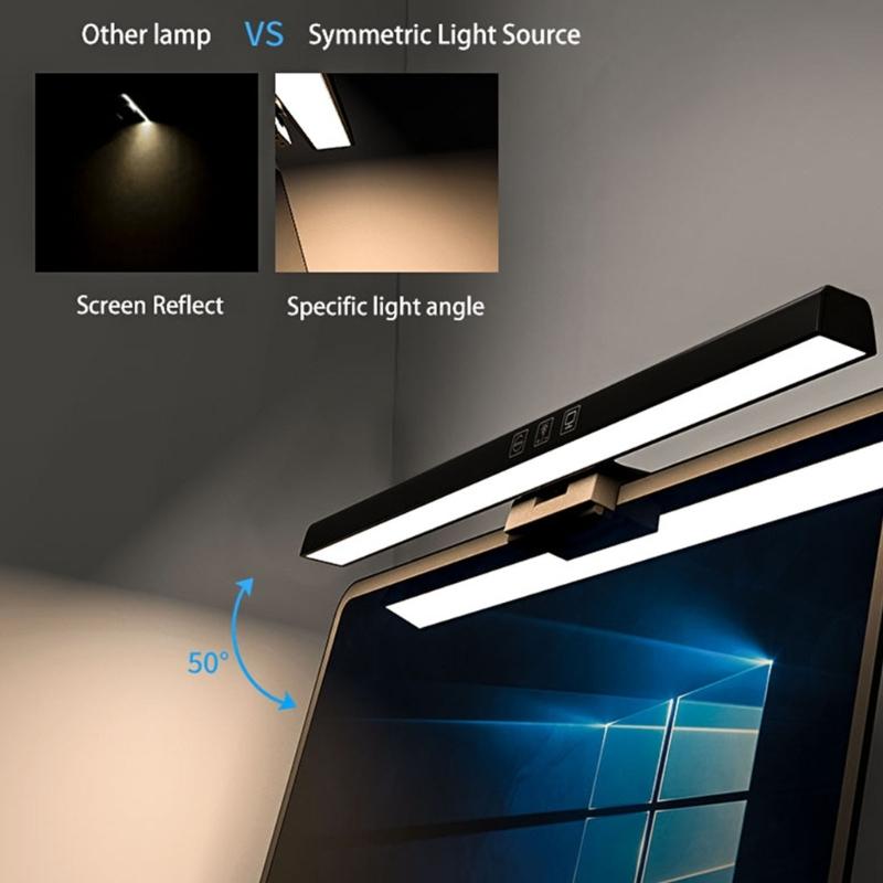 Adjustable Brightness Clip on Reading Light Plastic Texture Suitable for Desktop Screen Energy Efficient LED Task Lamp