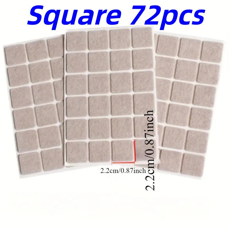 

72pcs Heavy-Duty Non-Slip Furniture Pads, Beige Felt. Square & Round for Chairs, Tables on Hardwood & Metal. Damage-Free Removal
