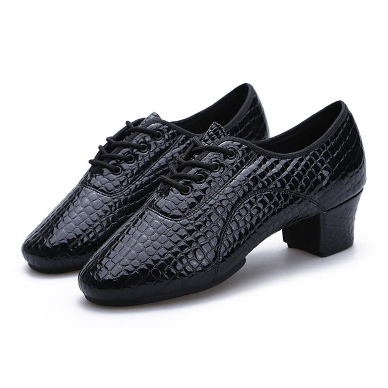 Latin Dance Shoes For Men Modern Ballroom Leather Shoes Dance Stone Pattern Square Formal Dancing Shoes Male Sneakers