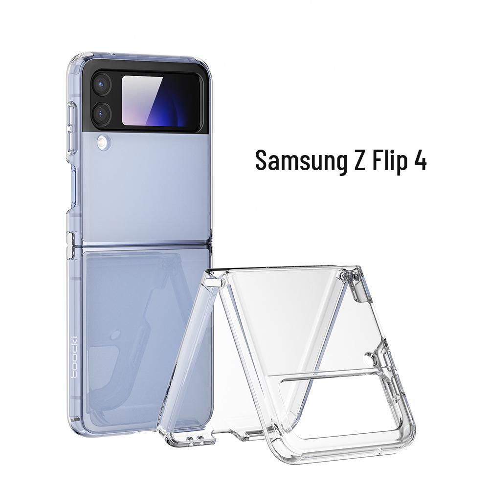 Toocki Transparent Drop-Proof Phone Case for Samsung Galaxy Z FLIP 6 - 3-Fold Protection Cover
