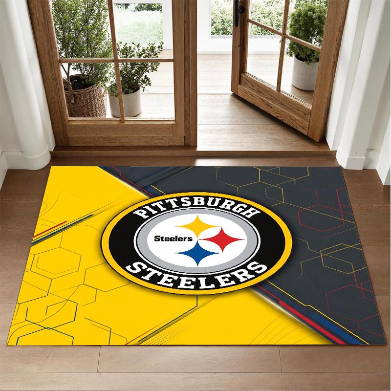 Pittsburgh Steelers Design Kristalfluweel Tapijt Zacht Decoratief Matje voor Slaapkamer Entree