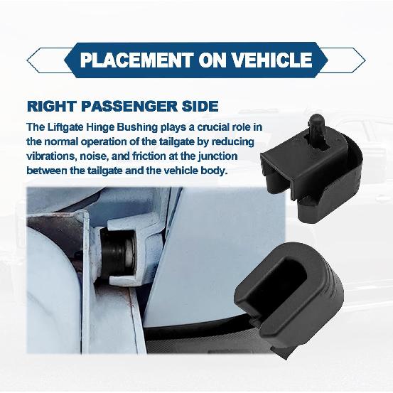 2PCS Tailgate Bushing Compatible with 2014- Chevy Silverado 1500 2500HD 3500HD Colorado, GMC Sierra 1500 2500 HD 3500 HD Canyon, For Tail Gate Hinge,