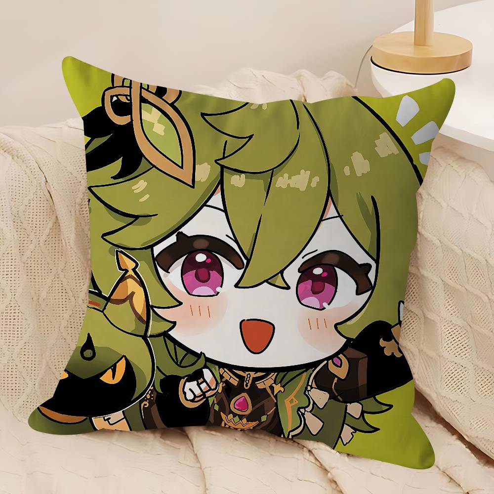 Collei Genshin Impact Cushion Cover 30x50 Polyester Sofa Cushions Decorative Throw Pillows Home Decoration Pillowcover