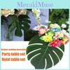 Elegant Polyester Leaves In Green For Authentic Hawaiian And Moana Party Atmosphere