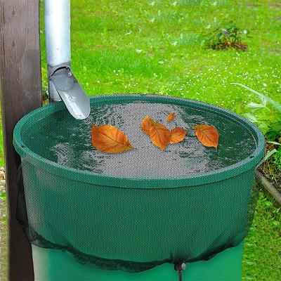 Mesh Cover for Rain Barrel Rain Barrel Net Cover Rain Barrel Accessories 37.4inch Water Collection for Preventing Fallen Leaves