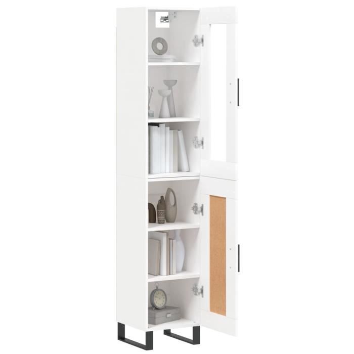 VidaXL Highboard White 34.5x34x180 Cm Engineered Wood 3199513
