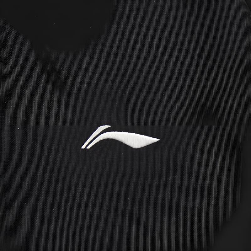 Li Ning Knitted Stand Collar Fleece Sports Casual Cardigan Sweatshirt Men sweatshirt Black AWDTE83-1