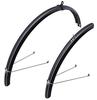 Asahi Full Fenders, 26-inch, Polycarbonate, Front and Rear Set, Black