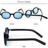 Shiny Black x Smoke Boston Sunglasses for Men and UV Round Colored [FashionBerry] Women, 99%+ Protection, Shape, Lenses, Lightweight, UV400, Stylish,