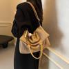 Suede Solid Color Tote Bag Large Capacity Buckle Versatile Fashion Crossbody Bag Soft Fashion Simple Women Handbag MIT