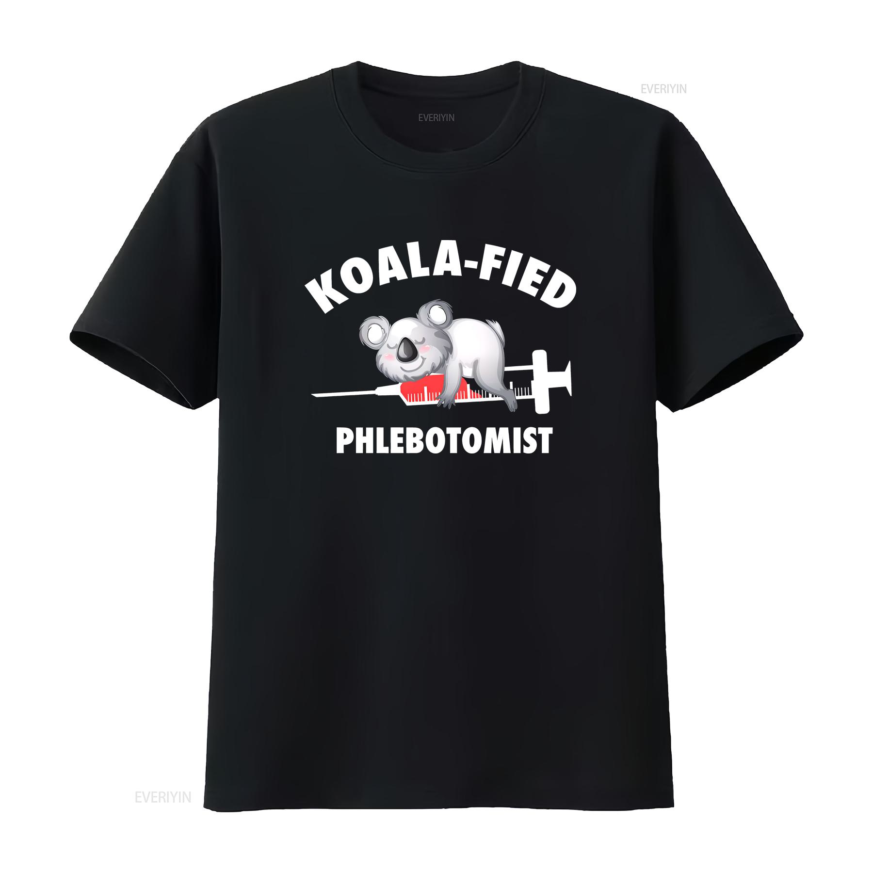 

Koalafied PhlebotomisT T Shirt Nurse Funny Nursing Phlebotomy vintage Washed fashion Stretched Casual Unisex Breathable homme 4XL