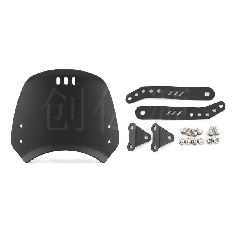 

Neutral Motorcycle Lampshade Windshield Suitable for Triumph Climber T120 Benali 502c Huanglong Young Lion Air-Guide Sleeve C section Black