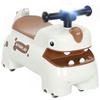 Kids Ride On Car Dinosaur Foot To Floor Slider With Storage Toddler Walker With Light Sounds Cream
