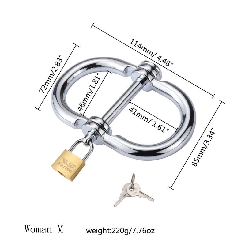Metal Detachable Steel Handcuffs with Locks and Keys BDSM Slave Role Playing Sex Toy Tool Products Suitable for Adults