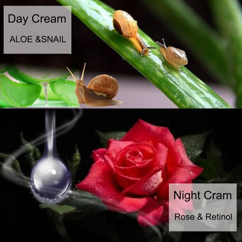 Retinol Snail Aloe Face Cream Anti-Wrinkle Whitening Moisturizing Anti-Aging Facial Day Night Cream Skin Care