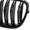 BMW 5 F07 GT 09-17 Grille Between Headlights (Kidneys) Left + Right Set, Black Glossy Double Bar