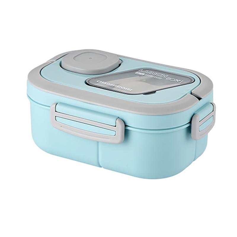 Convenient Insulated Lunch Box, European Oval Sealed Fresh-keeping Lunch Box, Double-layer Household Adult Bento Box