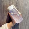 Water bottle summer plastic straw cup male and female students easy cup frosted flower tea water cup simple kettle large capacity cup