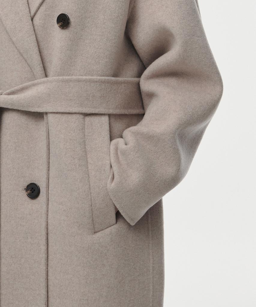 Musinsa Standard Woman Women'S Cashmere Blend Handmade Double Coat [Oatmeal]