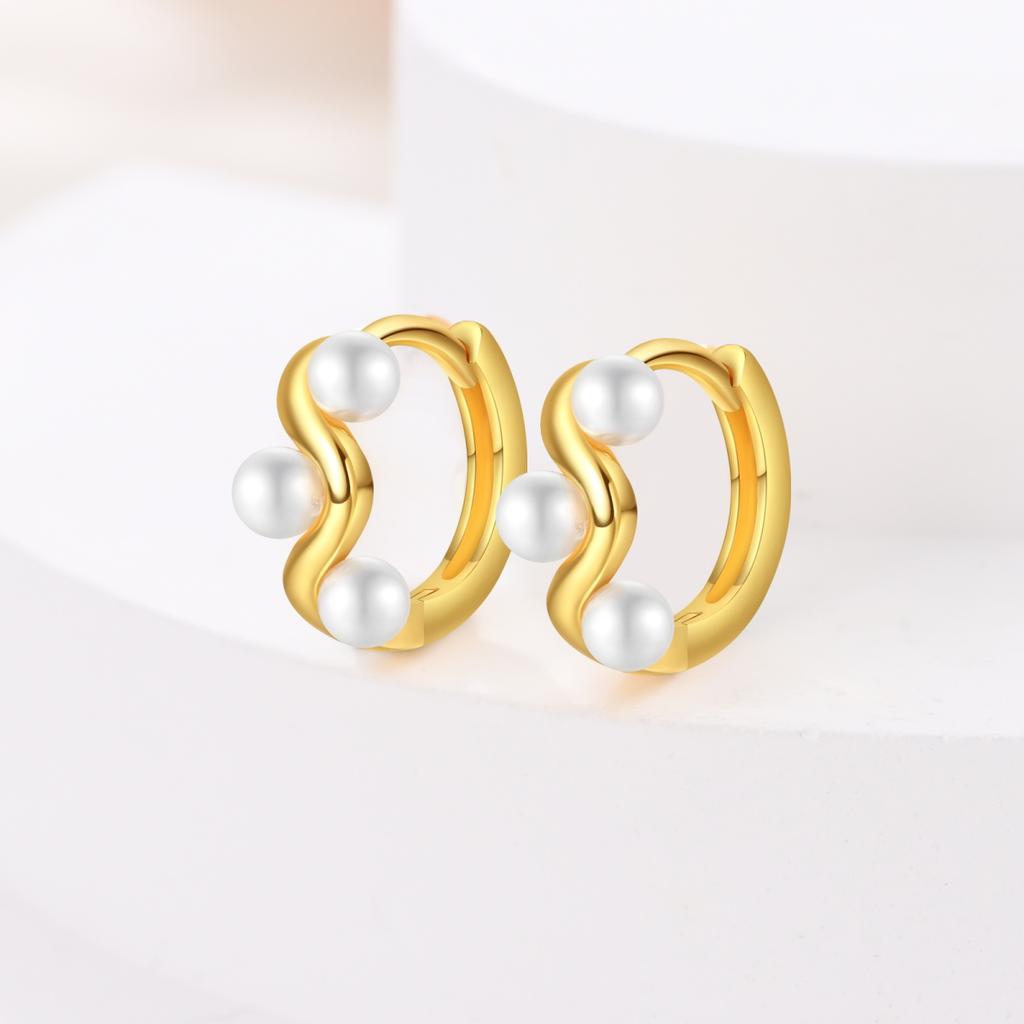 Vintage pearls Earrings for Women Girls Trendy Fashion Jewelry High Quality Dainty Elegant Gift