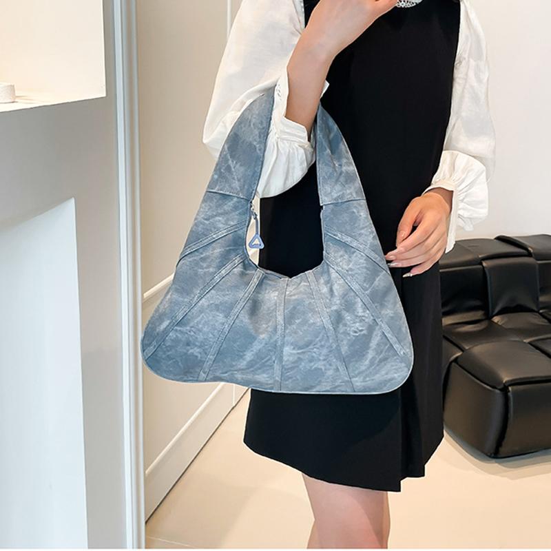 Simple Shoulder Bag Vintage Hobo Bag Large Capacity Handbag Tote Bag Minority Design Fashionable Crescent Bag Students