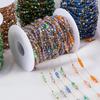 1Meter Stainless Steel Beads Chains for Jewelry Making DIY Women Bracelet Necklace Jewelry Crystal Ball Beaded Chain Accessories