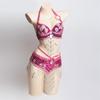 2Pieces Tribal Belly Dance Bra and Belt Belly Dancing Outfit Belly Dancer Costumes for Women