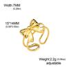 Cazador Cute Bowknot Rings Trend 2026 Stainless Steel Jewelry Adjustable Rings for Women Party Wedding Brithday Gifts New
