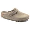 Birkenstock Pantofole Boston a Punta Chiusa Unisex Marrone Chiaro Vestibilità Stretta 1019108