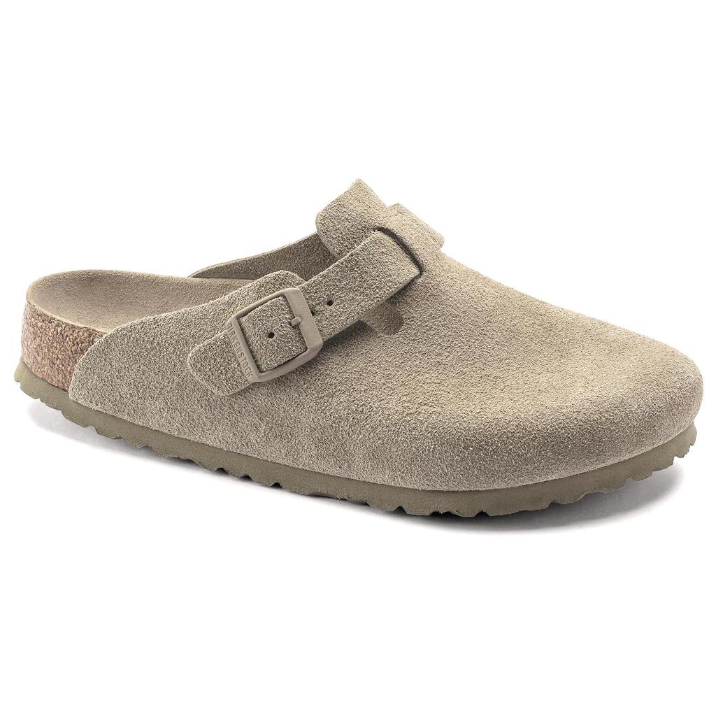 Birkenstock Pantofole Boston a Punta Chiusa Unisex Marrone Chiaro Vestibilità Stretta 1019108
