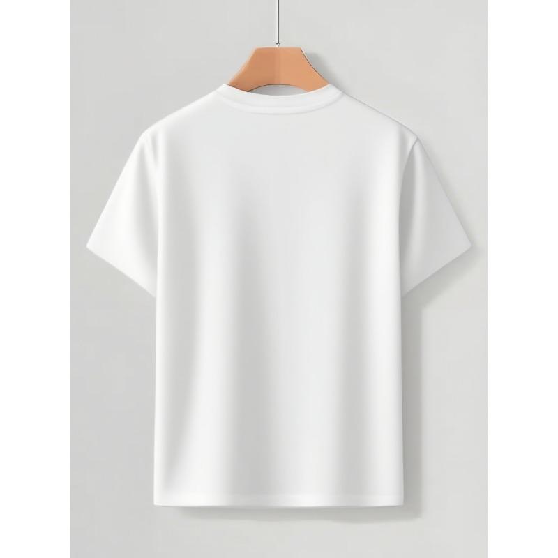 European Sizes Men'S T-Shirt Summer Short-Sleeved Thin Top Trendy Fashion Slim Fit Slimming Daily Casual Versatile Stamping Tiger Head Pattern