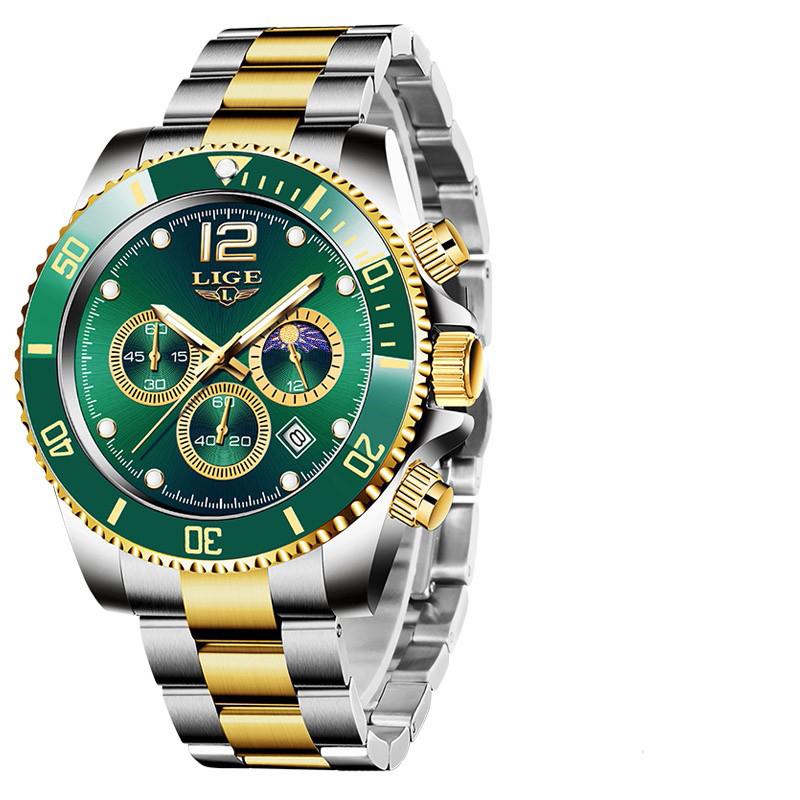 LIGE new quartz wristwatch fashion business men's watches waterproof man clock luminous watches for men reoojes de hombre+BOX