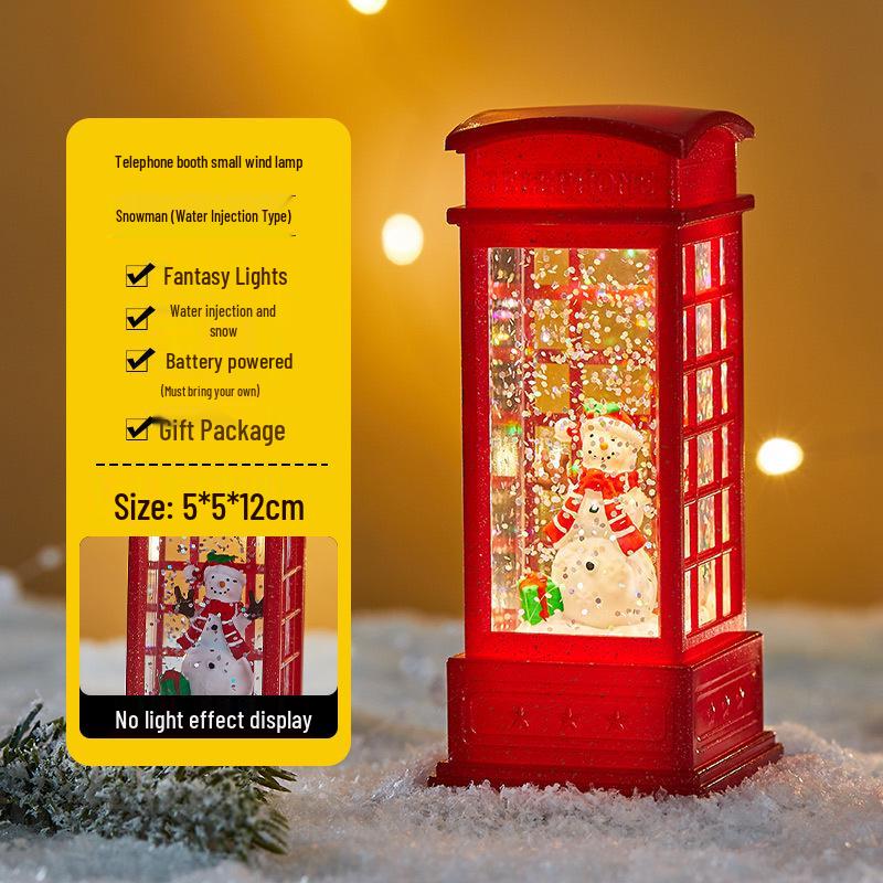 Julgransscen Lysande Vattenlykta - Skrivbordsdekoration & Köpcentrumdekoration