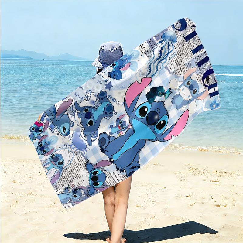 Stitch Adventure Collage Towel Large Quick-Drying Microfiber soft S-Square Pants-s Beach Towel for Travel Fitness Bathing Camping. 0730s113