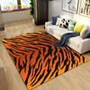 3D Stripe Tiger Print Pattern Area Rug Large,Carpet Rug for Living Room Bedroom Kitchen Doormat Decoration, Non-slip Floor Mat
