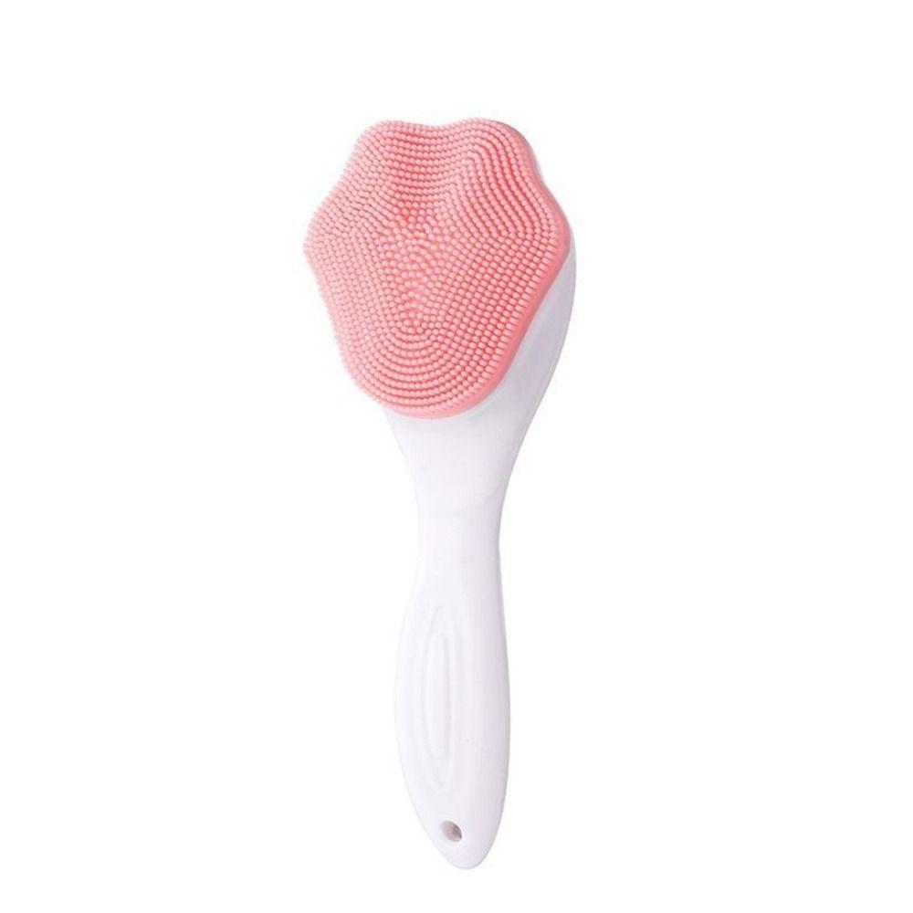 Exfoliating Cat Paw Cleanser Brush Handheld Long Handle Facial Deep Cleansing Brush Soft Bristled Face Makeup Brush