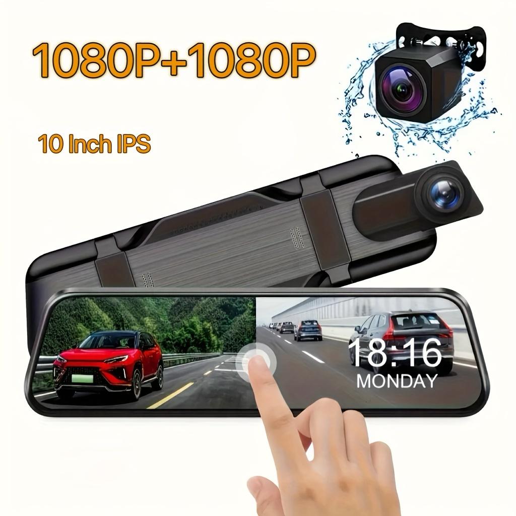10 Inch IPS Touch Screen Dash Cam 1080P Wide Angle Lens Loop Recording Gravity Sensor Parking Monitoring