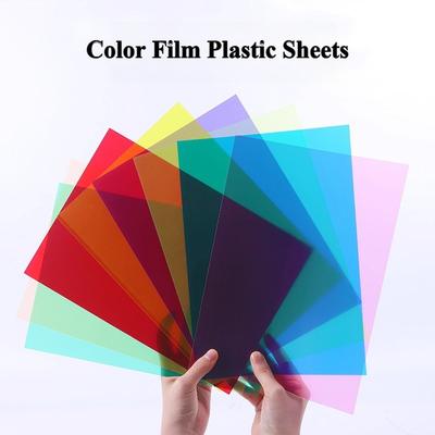 Kolorowy Papier Szklany A4 Ręcznie Robiony Przezroczysty DIY Twardy Arkusz dla Uczniów Kolorowa Folia Plastikowe Arkusze Dekoracja Domu Folia Szklana