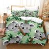 White Cartoon Cute Koala Bedding Set Aniaml Duvet Cover With Pillowcase 3PCS Bed Set Children Kids Gift Bed Linen Bedspread