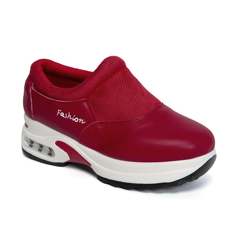 Plus Size Women's Sports Casual Shoes Wedge Heel Knitting Stitching Walking Shoes Women Shoes