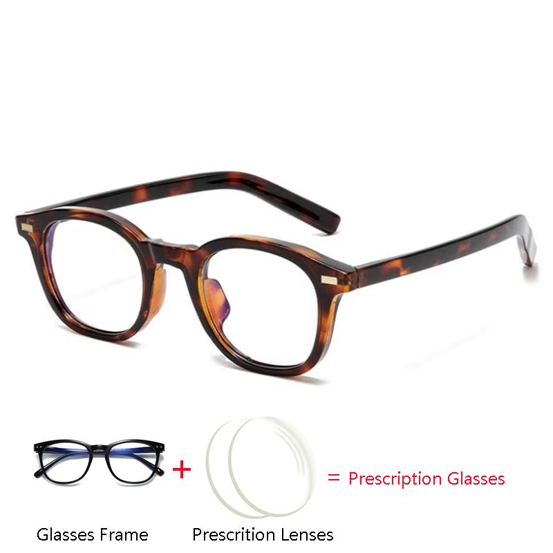 Leopard Frame Oval Optical Prescription Glasses Anti Blue Light/Photochromic/ Myopia/Hyperopia/Progressive Eyeglasses Unisex