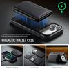 Magsafe Leather Flip Wallet Phone Case For iPhone 17 Air 17 Pro Max 2 In 1 Detachable Card Slots Cover Hoesje Coque Etui Bag